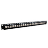 Picture of 1.75"x19" (1U) 24 Port Low Profile Category 6 Feed-Thru Mini-Coupler panel w/Cable Manager