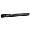 Picture of 1.75"x19" (1U) 24 Port Category 5e Shielded Feed-Thru Coupler panel with Cable Manager