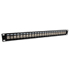 Picture of 1.75"x19" (1U) 24 Port Low Profile Category 5e Shielded Feed-Thru Mini-Coupler panel w/Cable Manager