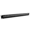 Picture of 1.75"x19" (1U) 24 Port Category 6a Shielded Feed-Thru Coupler panel with Cable Manager