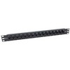 Picture of 1.75"x19" (1U) 16 Port Low Profile Straight Category 5e Feed-Thru Panel, Unshielded