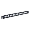 Picture of 1.75"x19" (1U) 16 Port Low Profile Category 6 Feed-Thru Panel, Unshielded Low Profile Mini-Coupler