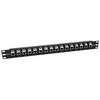 Picture of 1.75"x19" (1U) 16 Port  Low Profile Category 6a Feed-Thru Panel, Shielded