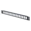 Picture of 1U (1.75") x 19 inch Blank Rack Panel Accepts 16  ECF Type 4 Style Couplers, Black