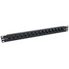 Picture of 1.75"x19" (1U) 16 Port Right Angle Category 6 Feed-Thru Panel, Unshielded