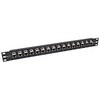 Picture of 1.75"x19" (1U) 16 Port Right Angle Category 6 Feed-Thru Panel, Shielded