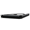 Picture of 1.75"x19" (1U) 24 Port Category 6 Feed-Thru Coupler V-Panel with Cable Manager