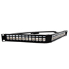 Picture of 1.75"x19" (1U) 24 Port  Low Profile Category 6 Feed-Thru Mini-Coupler V-Panel with Cable Manager