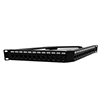 Picture of 1.75"x19" (1U) 24 Port Category 6a Feed-Thru Coupler V-Panel with Cable Manager
