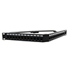 Picture of 1.75"x19" (1U) 24 Port  Right Angle Category 5e Feed-Thru Coupler V-Panel with Cable Manager