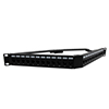 Picture of 1.75"x19" (1U) 24 Port  Right Angle Category 6 Feed-Thru Coupler V-Panel with Cable Manager