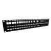 Picture of 3.5"x19" (2U) 48 Port Keystone Slots panel with Cable Manager