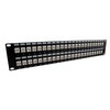 Picture of 3.5"x19" (2U) 48 Port  Low Profile Category 5e Feed-Thru Mini-Coupler panel w/Cable Manager