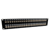 Picture of 3.5"x19" (2U) 48 Port  Low Profile Category 5e Shielded Feed-Thru Mini-Coupler panel w/Cable Manager