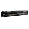 Picture of 3.5"x19" (2U) 48 Port Category 6 Shielded Feed-Thru Coupler panel with Cable Manager