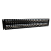 Picture of 3.5"x19" (2U) 48 Port Category 6a Shielded Feed-Thru Coupler panel with Cable Manager