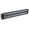 Picture of 3.5"x19" (2U) 32 Port  Low Profile Category 6 Feed-Thru Panel, Unshielded Low Profile Mini-Coupler
