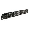 Picture of 3.5"x19" (2U) 32 Port Low Profile Offset Category 5e Feed-Thru Panel, Shielded