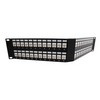 Picture of 3.5"x19" (2U) 48 Port  Low Profile Category 6 Feed-Thru Mini-Coupler V-Panel with Cable Manager