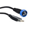 Picture of Fully Overmoulded USB Cable 400 Series USB Standard A Plug To Sealed Mini B Plug 2M Cable