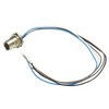Picture of M12 4 Position A Code Female Receptacle, IP69K Rated, Front Mounting Style with 0.3m Leads