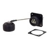 Picture of Ruggedized LC IP68 Flange Mount Receptacle, Duplex, Multimode w/ Dust Cap
