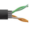 Picture of Category 5e Bulk Ethernet Cable, 2-Pair 22AWG Stranded 600V PoE, UTP Outdoor Industrial High Flex PLTC-CM-CMX TPE Jacket, Black, 100 ft