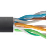 Picture of Category 5e Bulk Ethernet Cable, 4-Pair 22AWG Stranded 600V PoE, UTP Outdoor Industrial High Flex PLTC-CM-CMX TPE Jacket, Black 1000 ft