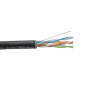 Picture of Category 5e Bulk Cable, F/UTP Foil Shielded 4-Pair 26AWG Stranded Conductor CMR Rated PVC Black, 500FT