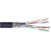 Picture of Category 5e Bulk Cable, SF/UTP Double Shielded 4-Pair 26AWG Stranded Conductor Industrial Outdoor Polyurethane PUR Black, 100FT