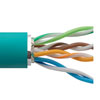 Picture of Category 5e Bulk Ethernet Cable, 4-Pair 22AWG Stranded 600V PoE, SF-UTP Outdoor Industrial High Flex PLTC TPE Jacket, Teal, 100 ft
