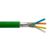 Picture of Profinet Category 5e Bulk Cable, SF/UTP Double Shielded, Two-Pair, 22AWG Stranded, Industrial Outdoor PLTC CL3 TPE Jacket, Green, 1,000ft