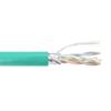 Picture of Category 6a 10gig Ethernet Bulk Cable, F/UTP Shielded, +105C Plenum CMP Jacket, 26AWG Stranded Relaxed Patch Style, 300V, Green, 1,000Ft