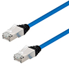 Picture of Category 6a Slim Ethernet Patch Cable, Shielded, Dual Rated CM-LSZH, Blue, 3.0Ft