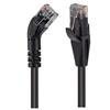 Picture of Category 6 45° Patch Cable, Straight/Left 45° Angle, Black 1.0 ft