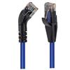 Picture of Category 6 45° Patch Cable, Straight/Left 45° Angle, Blue 10.0 ft