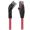 Picture of Category 6 45° Patch Cable, Straight/Left 45° Angle, Red 1.0 ft