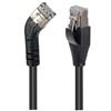 Picture of Category 6 Shielded 45° Patch Cable, Straight/Left 45° Angle, Black 10.0 ft
