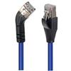Picture of Category 6 Shielded 45° Patch Cable, Straight/Left 45° Angle, Blue 10.0 ft