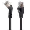 Picture of Category 6 Shielded 45° Patch Cable, Straight/Right 45° Angle, Black 10.0 ft