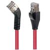 Picture of Category 6 Shielded 45° Patch Cable, Straight/Right 45° Angle, Red 1.0 ft
