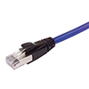 Picture of Plenum Rated Shielded Category 6a Cable, RJ45 / RJ45, 23AWG Solid, Blue, 100.0ft