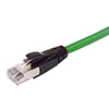 Picture of Plenum Rated Shielded Category 6a Cable, RJ45 / RJ45, 23AWG Solid, Green 100.0ft
