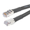 Picture of Category 6 Ethernet Cable Assembly, Shielded F/UTP Outdoor Industrial CM-CMX-CMR-2463 PVC, RJ45 Male, 23AWG Solid 600V PoE, Black, 150FT