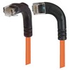 Picture of Category 6 Right Angle Patch Cable, RA Left Exit/Right Angle Down- Orange 3.0 ft