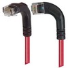 Picture of Category 6 Right Angle Patch Cable, RA Left Exit/Right Angle Down- Red 1.0 ft