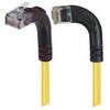 Picture of Category 6 Right Angle Patch Cable, RA Left Exit/Right Angle Up- Yellow 10.0 ft