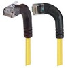 Picture of Category 6 Right Angle Patch Cable, RA Left Exit/Right Angle Up- Yellow 1.0 ft