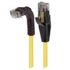 Picture of Category 6 Right Angle RJ45 Ethernet Patch Cords - Straight to RA (Down) - Yellow, 10.0Ft