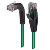 Picture of Category 6 Right Angle RJ45 Ethernet Patch Cords - Straight to RA (Up) - Green, 15.0Ft